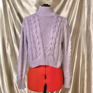 Aeropostale cottagecore lilac cable grandpa knit sweater!